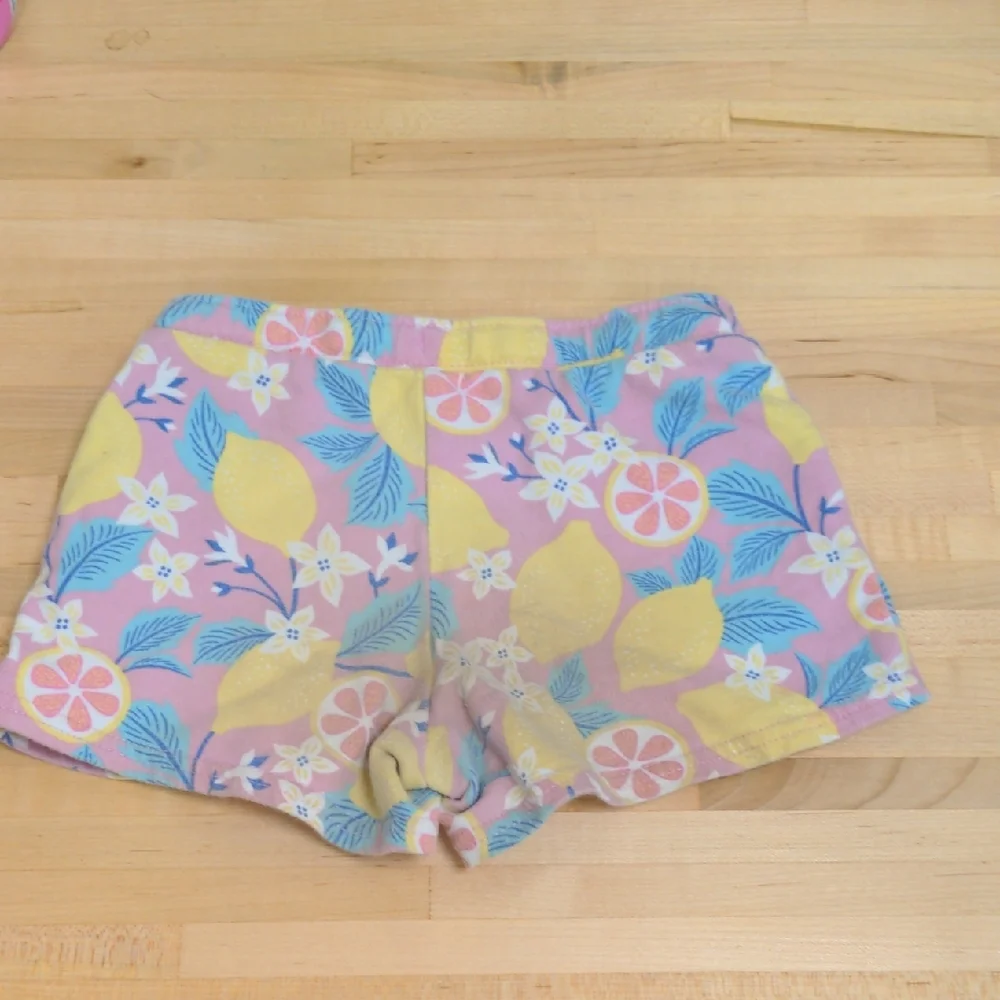 Carter's Pink and Yellow Summer Shorts Elastic Waist